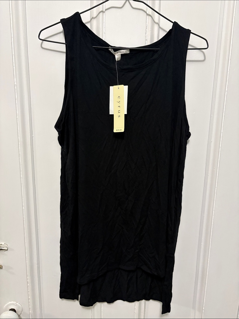 Cyrus Black Sleeveless Tank